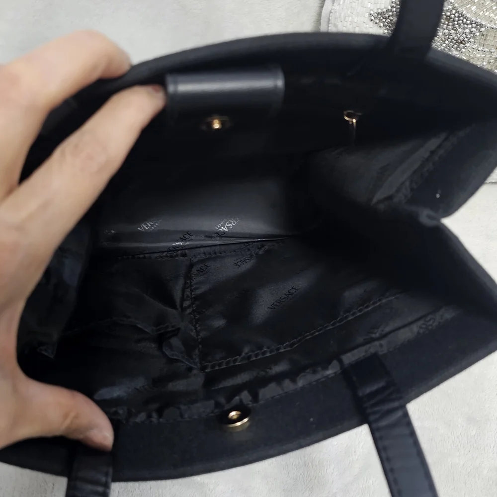 Versace Black and Gold Women's Bag - Picture 8 of 9